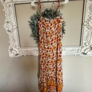 Floral Spaghetti Strap Maxi Dress